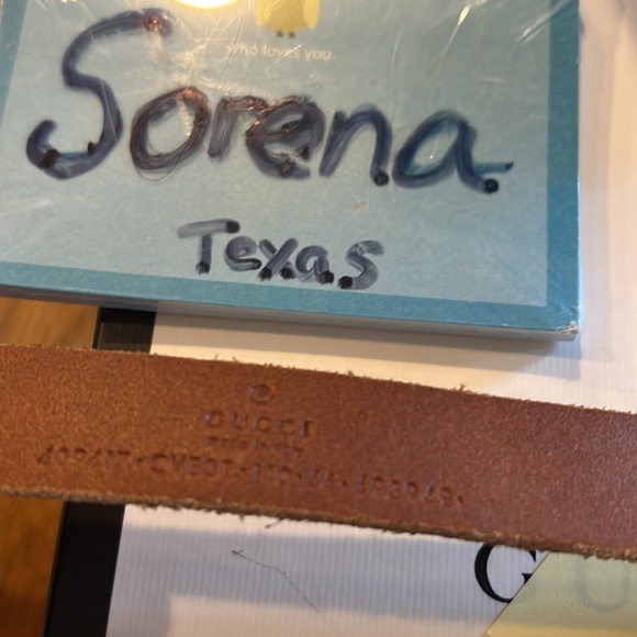 Gucci Thin GG leather belts size 110
